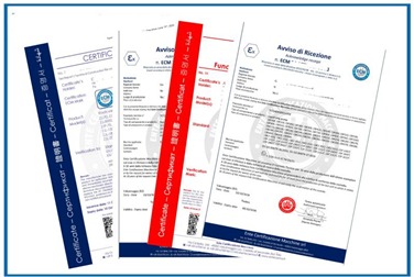 Ex Certificate and SIL Certificate issued by ECM